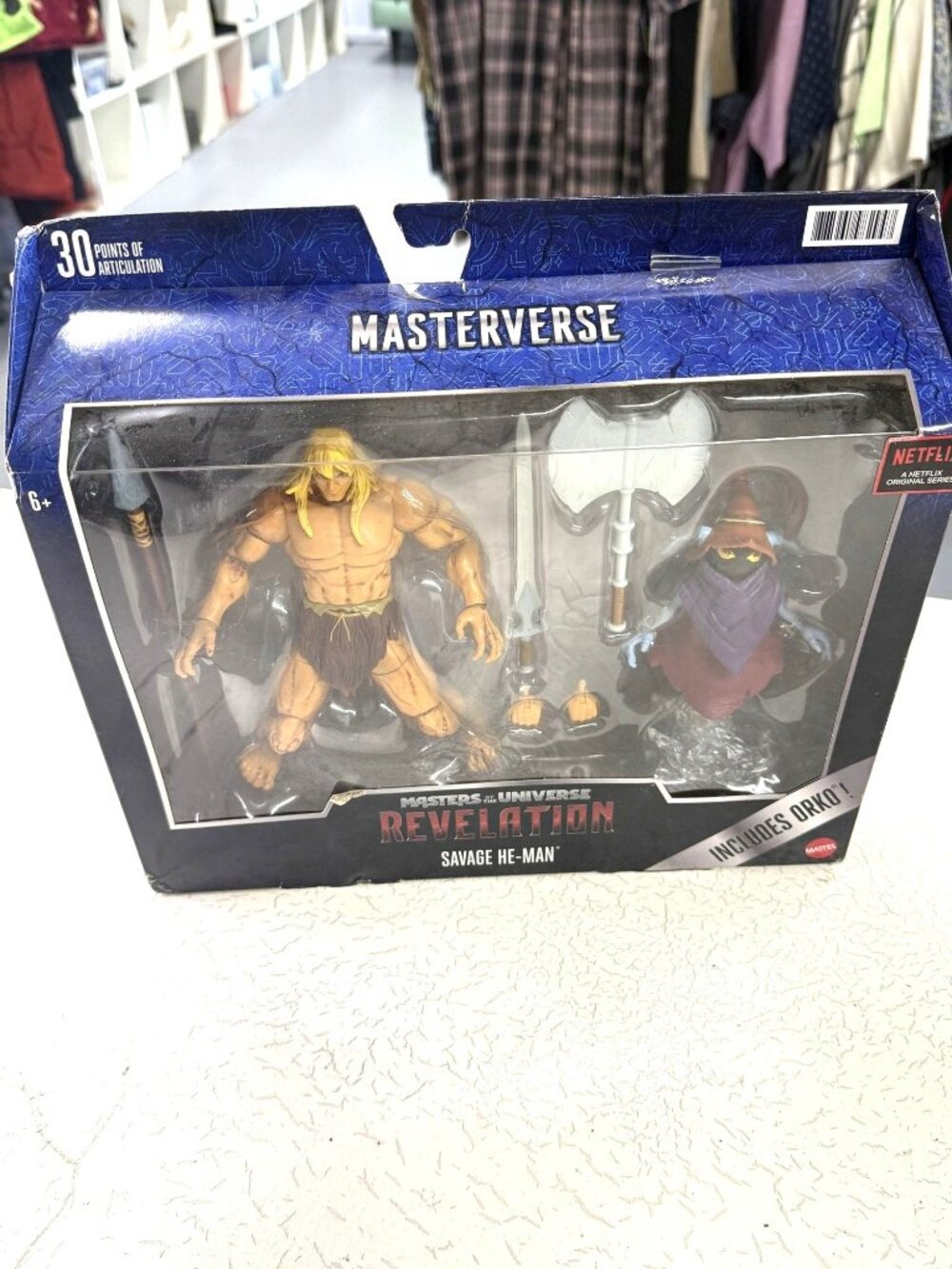 Masters Of The Universe Revelation Savage He-Man & Orko Action Figures Mattel 30